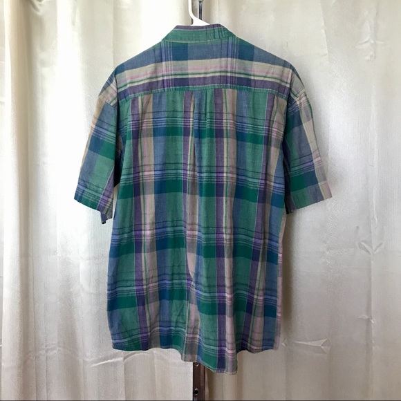 Vintage Loafers by Reed St. James Striped Plaid Shirt Men's Size L 1990's Large - Picture 15 of 15